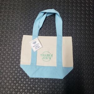 Trader Joe's Mini Pastel Canvas Tote Bag NEW!!
